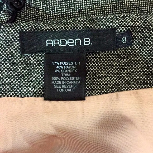 Arden B Tweed Pencil Skirt W/Ruffle at bottom Sz 8 - Picture 6 of 7
